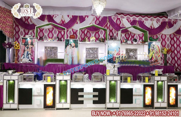 Designer Stainless Steel Food Counters For Wedding