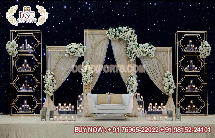 Glamorous Metal Arches For Wedding Stage Decoratio