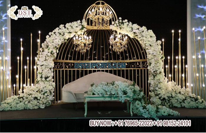 Stylish Metal Half Cage For Reception Stage