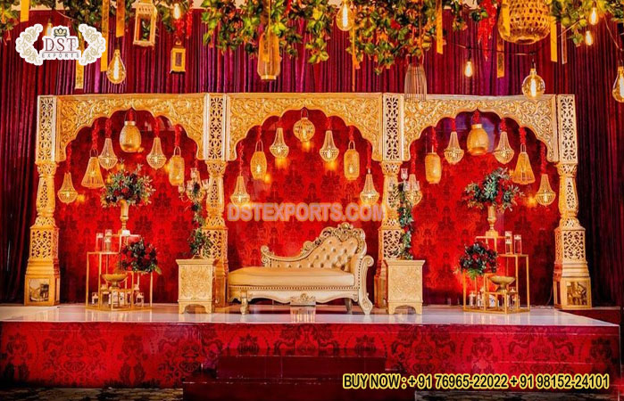 Classic Bollywood Theme Wedding Stage Decoration