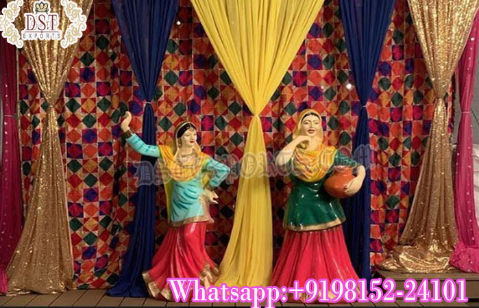 Punjabi Wedding Ladies Sangeet Event Stage Decor