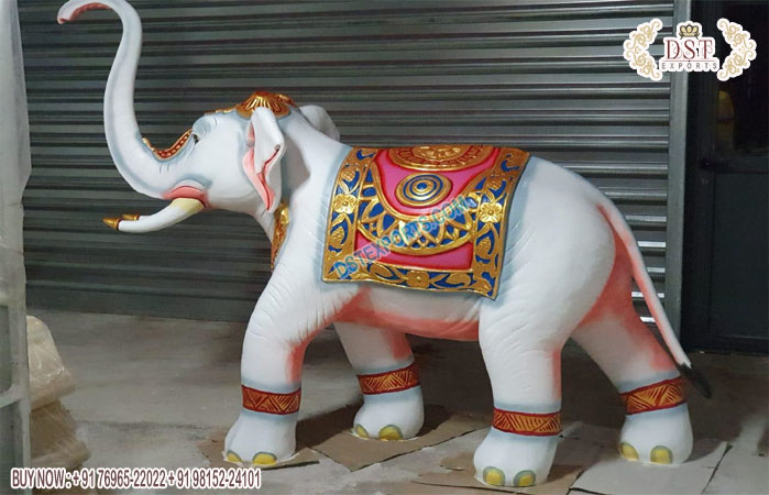 Colorful FRP Elephant For Wedding Decoration