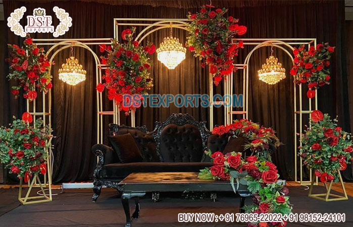 Impressive Wedding Reception Stage Metal Props