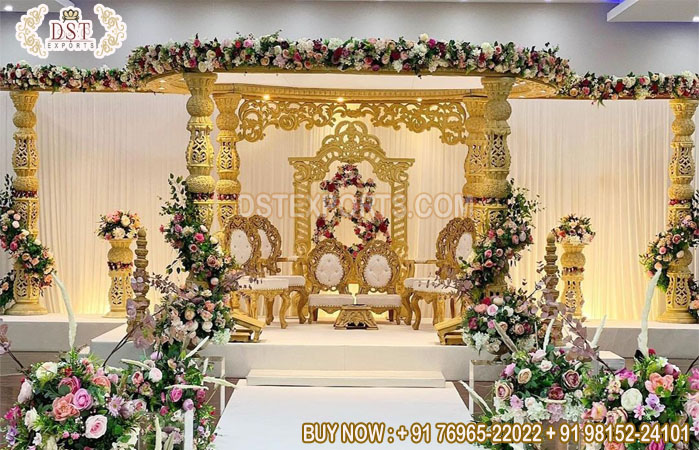 Attractive Wooden Mandap Decoration in London