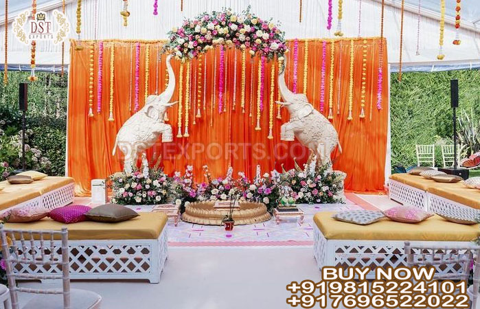 Traditional Wedding Haldi Ceremony Decoration Prop