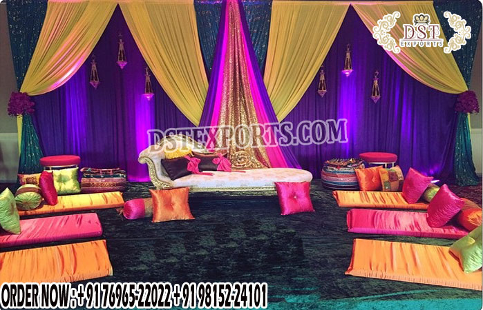 Buy Mehndi Curtain Drapes for Stage Decor
