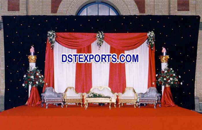 Coloured Wedding Stage Backdrop