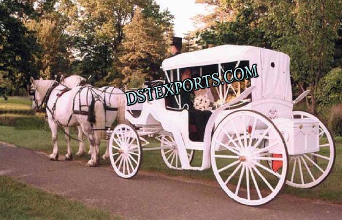 Wedding White Covered Carriages