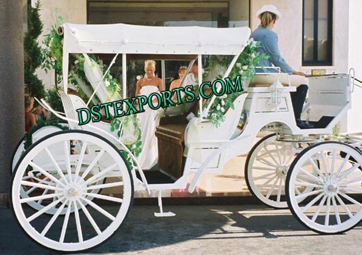 BRIDE GROOM COVERED CARRIAGE