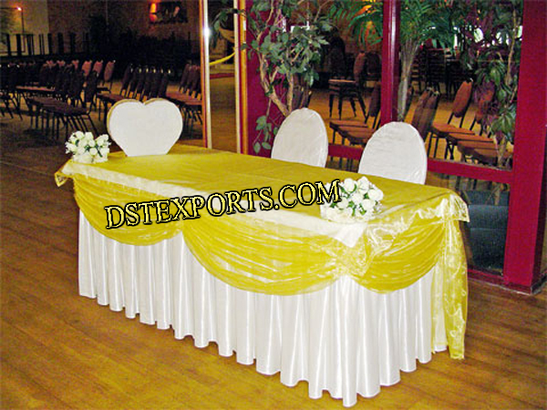 WEDDING DESIGNER TABLE CLOTH WITH FRIL