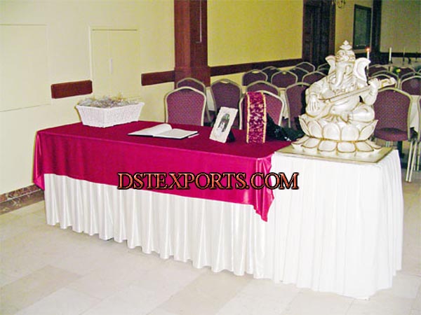 WEDDING DECORATED CHAIR COVER WITH STATUE