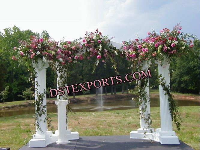 WEDDING OUT DOOR DECORATION WITH PILLARS