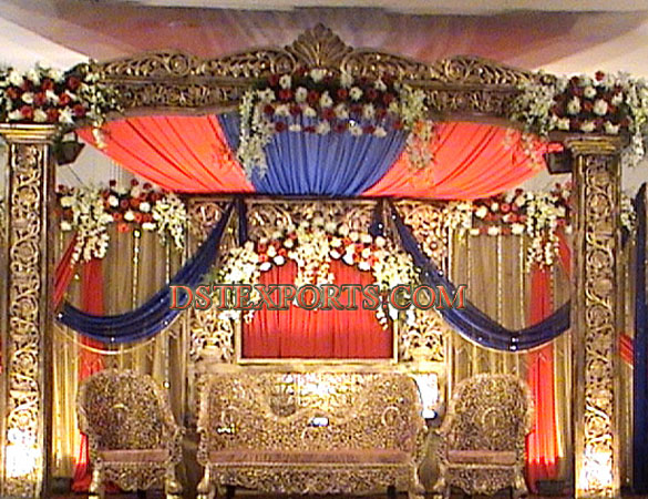 INDIAN WEDDING WOODEN CARVED STAGE