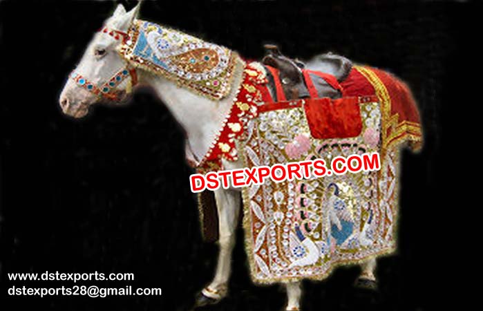 Hindu Wedding Heavy Embroidery Horse Costume