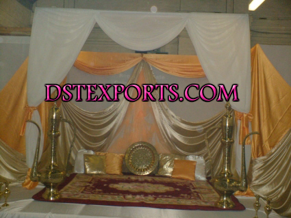 ASIAN WEDDING STAGE WITH SURAHIS