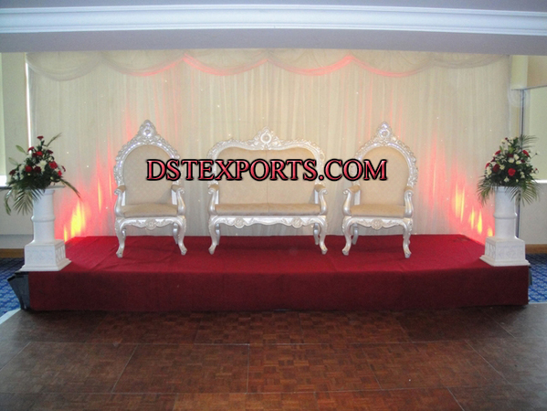 ASIAN WEDDING SILVER STAGE FURNITURE