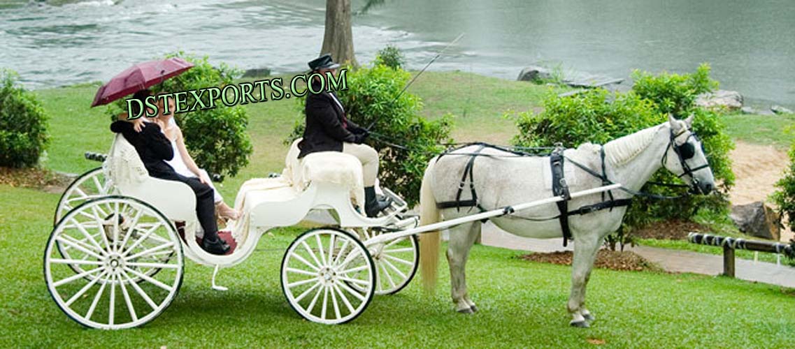 WEDDING TWO SEATER HORSE CARRIAGE
