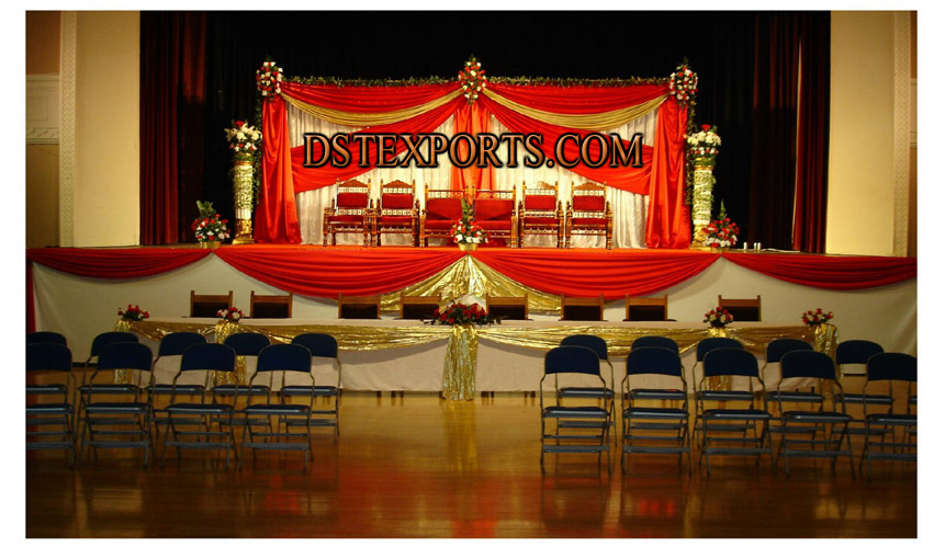 ASIAN WEDDING STAGE WITH SANKHEDA FURNITURE