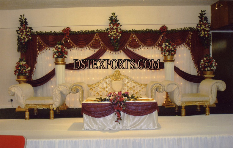 ASIAN WEDDING CARVED FURNITURE  STAGE