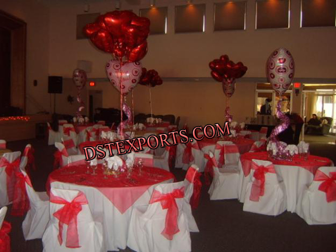 WEDDING WHITE CHAIR COVER WITH RED SASHAS