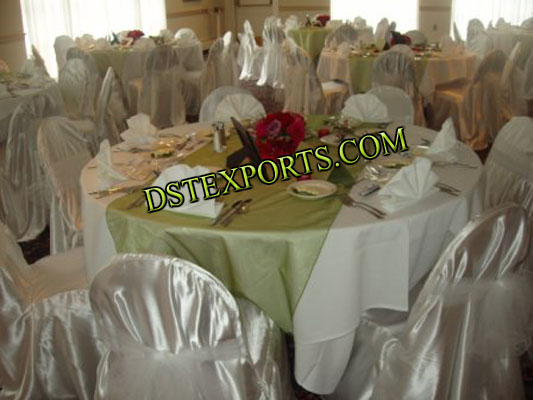 WEDDING SILVER  CHAIR COVER WITH TISSUE SASHA