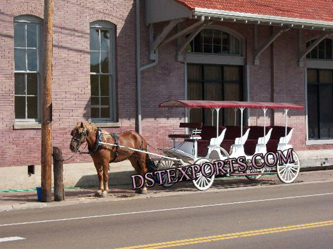 LONG TOURING HORSE DRAWN CARRIAGE