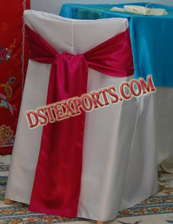 BANQUET HALL LYCRA CHAIR COVER WITH SATIN SASHAS