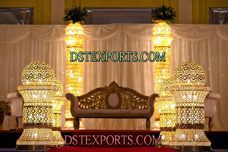 ASIAN WEDDING GOLD CRYSTAL STAGE