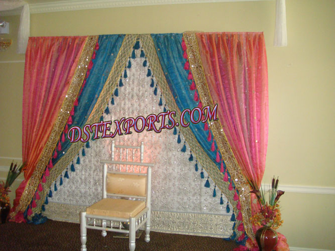 WEDDING COLOUR FULL EMBRODRIED BACKDROP