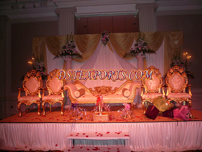 ASIAN WEDDING HEAVY CARVING FURNITURE STAGE