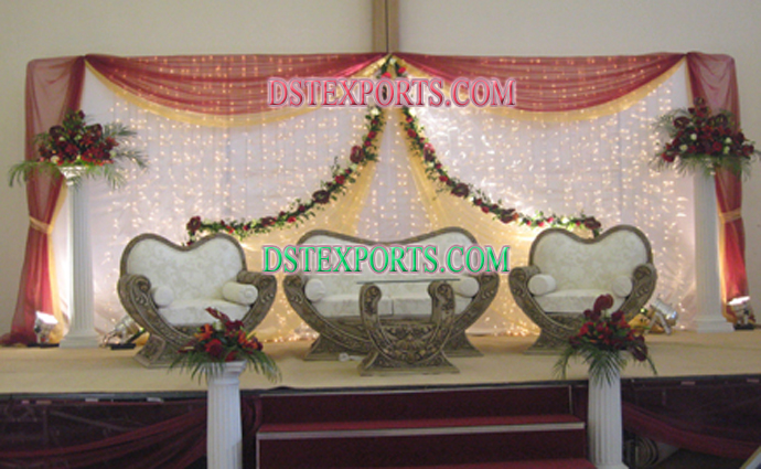 INDIAN WEDDING ANTIQUE GOLDEN SOFA SET