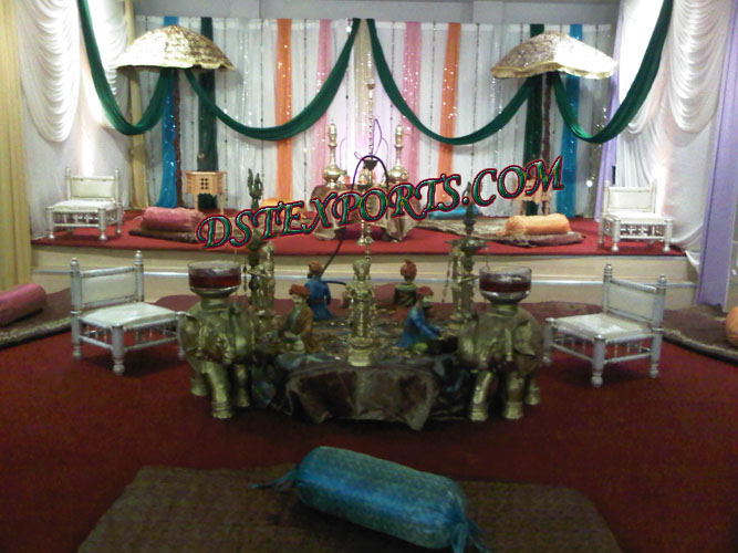 INDIAN  MEHANDI STAGE DECORS