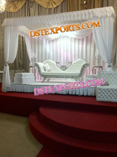 LATEST ASIAN WEDDING SILVER CARVED SOFA