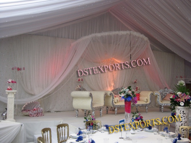 WEDDING STAGE BACKDROP WITH ROOF