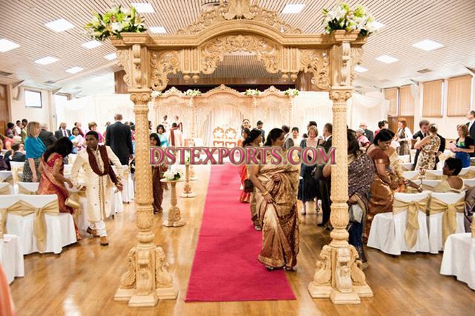 WEDDING HEAVY CARVING WOODEN GATE