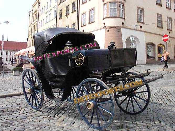 STYLISH BLACK VICTORIA CARRIAGES