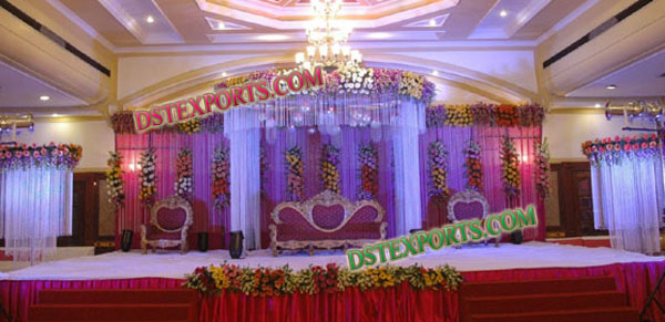 INDIAN WEDDING HANGING CRYSTAL MANDAP