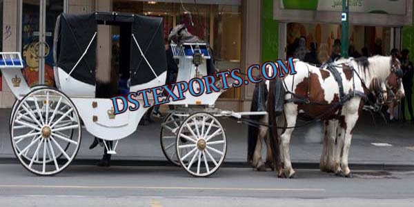 HORSE DRAWN DOUBLE HOOD CARRIAGE