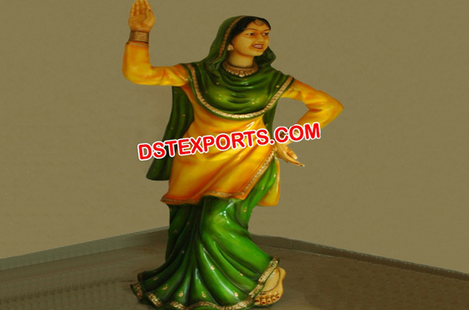 Punjabi Culture Village Theme Lady Statue