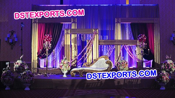 WEDDING STAGE WITH PHOTO FRAME BACKDROP