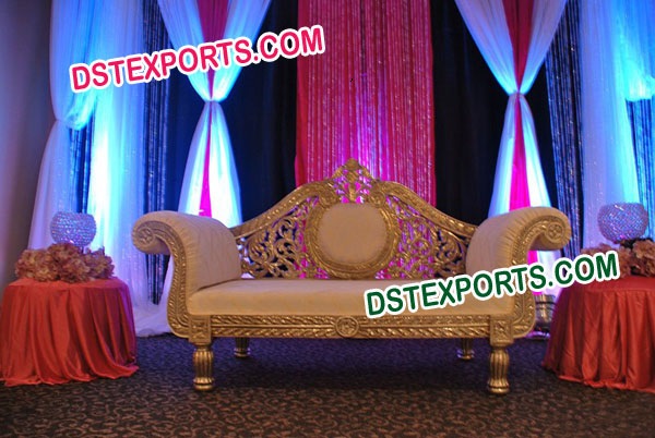 INDIAN WEDDING GOLDEN LOVE SEATERS