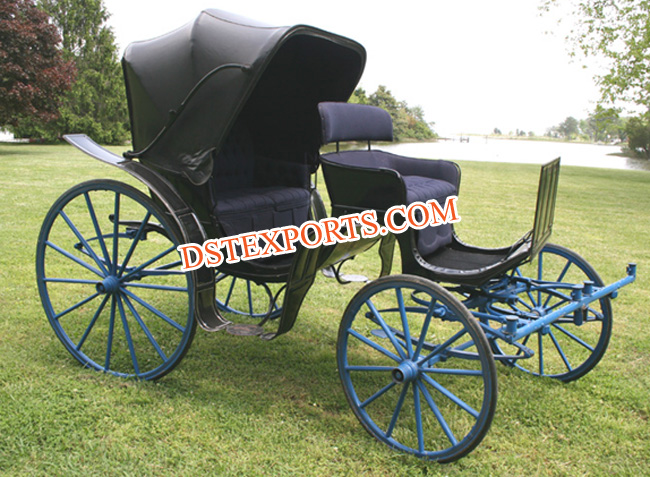 BLACK VICTORIA TWO SEATER CARRIAGE