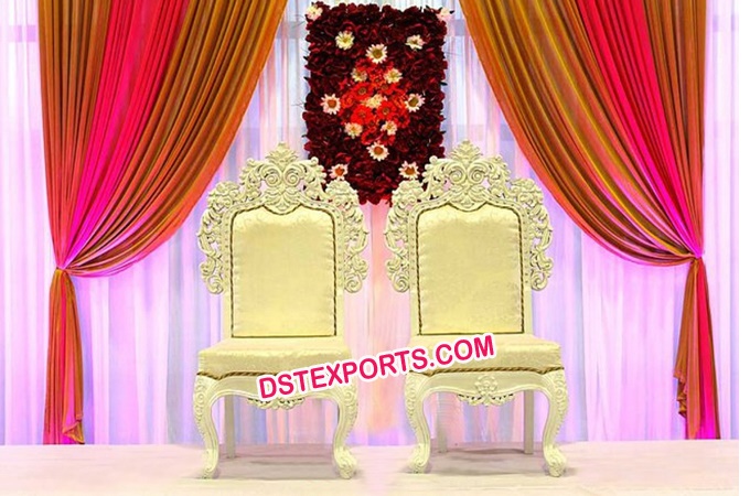 Indian Wedding wooden hand carved Mandap Chairs