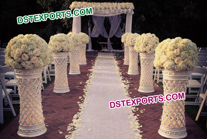 Wedding Fiber Crystal Walkway Pillars