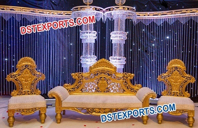 Maharaja Wedding Golden Stage Furniture
