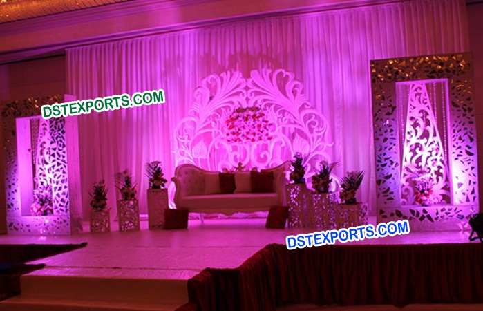 South Indian Wedding Flower Panel Stage