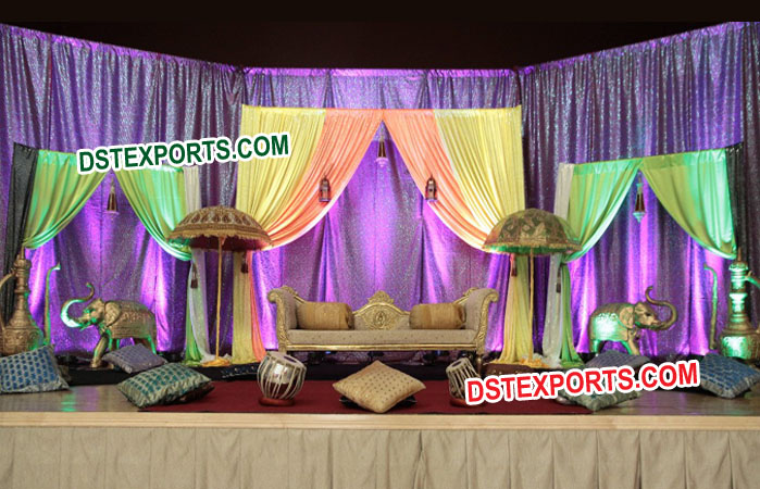 Pakistani Wedding Theme Stage Set