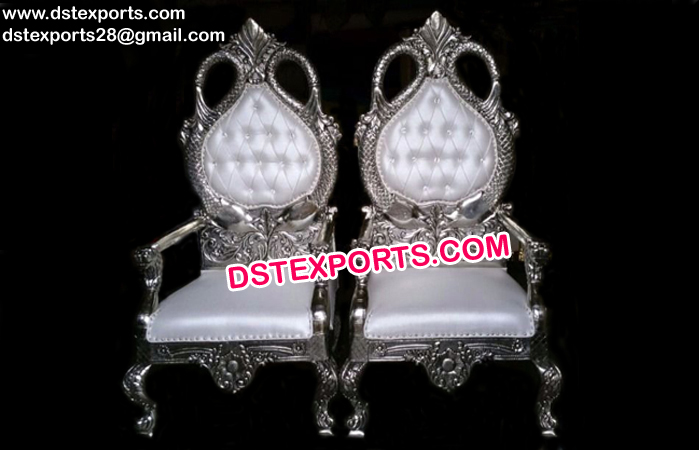 Wedding Silver Metal Unique Chairs