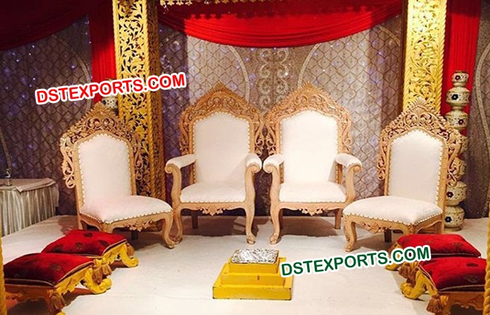 Wooden Craved Designer Mandap Chairs