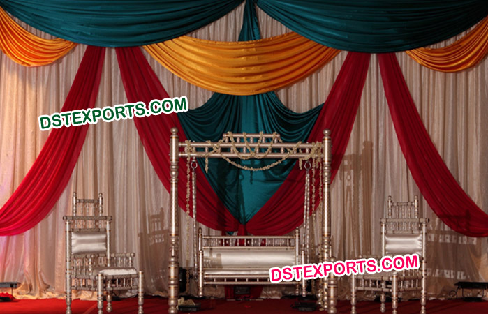 Wedding Colourful Backdrop With Swing Stage
